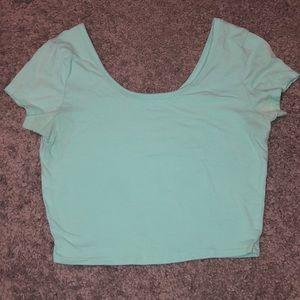 Wide neck crop top
